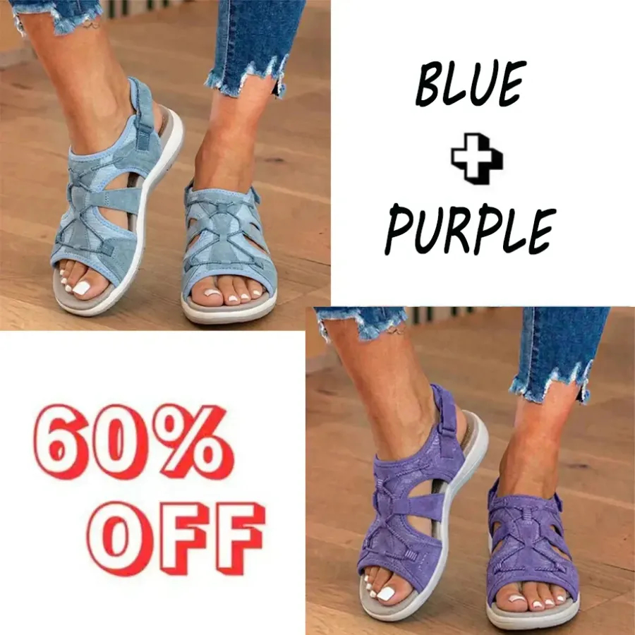 🔥LAST DAY 70% OFF🔥Orthopedic Mesh Sport Sandals, Adjustable Multi-Strap Walking Sandals with Arch Support