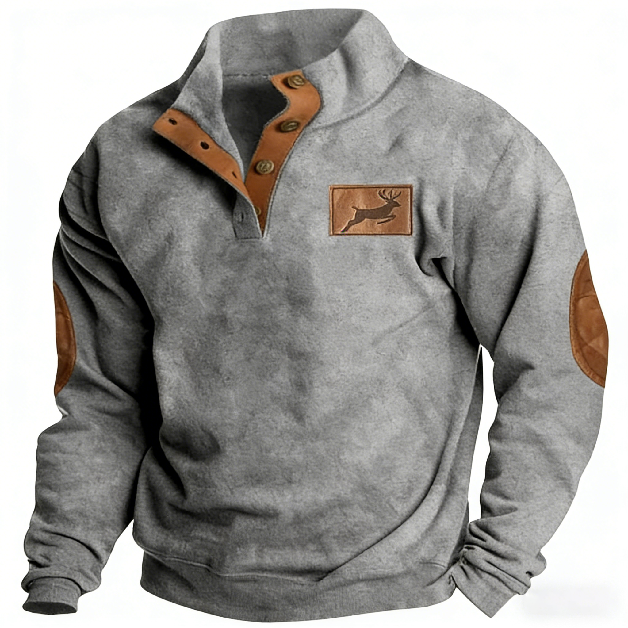 Men's Colorblock Elk Casual Sweatshirt
