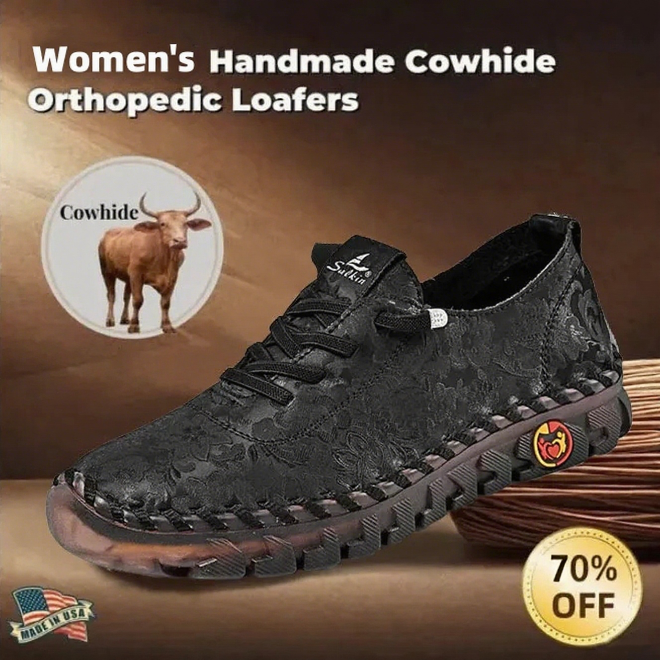 🔥Last Day 70% OFF🔥Women's Comfortable Non-slip Orthopedic Tendon Soft Sole Walking Shoes