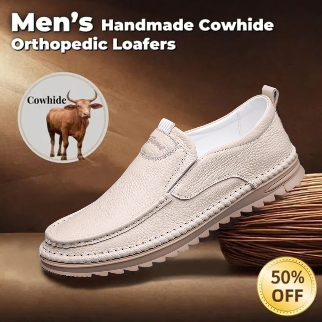 Last day to enjoy 50% off! 🔥⏱️ Christmas Sale ⏱️🔥 Men's genuine leather handmade casual shoes