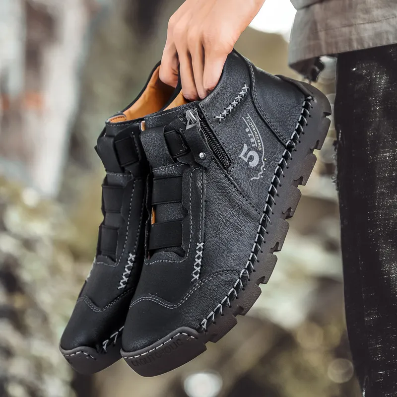 🔥Today 70% off🔥Men's genuine leather waterproof non-slip fashionable orthopedic shoes