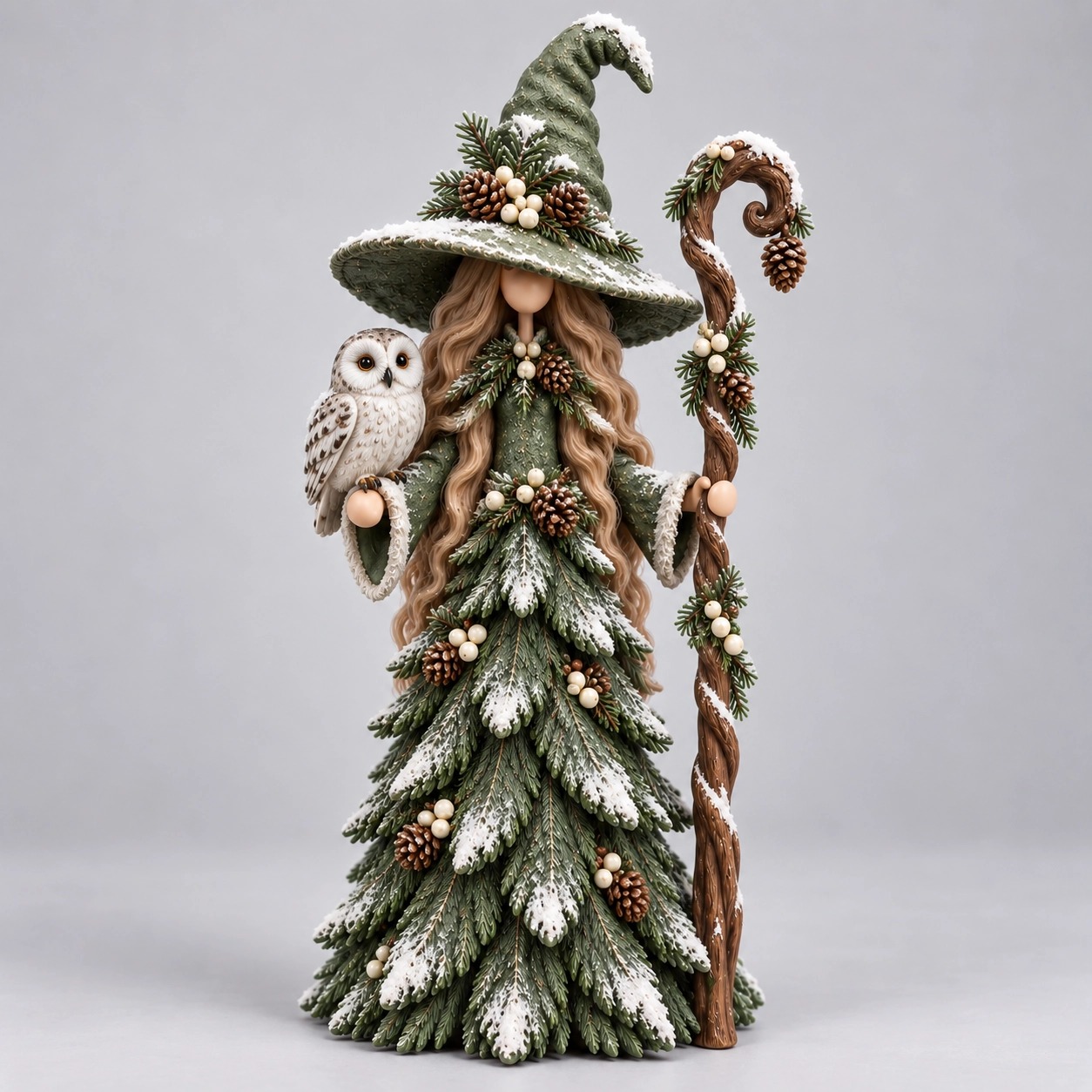 Whimsical Christmas Witch Resin Figurine Collection