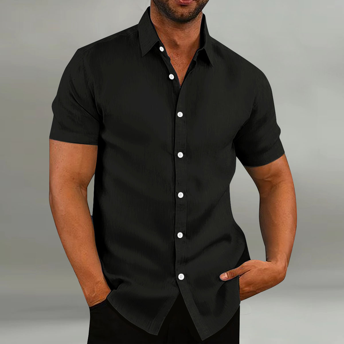 ⏰50% OFF Promotion - Men's Vintage Linen Cotton Loose Casual Short Sleeve Shirt – New Arrival