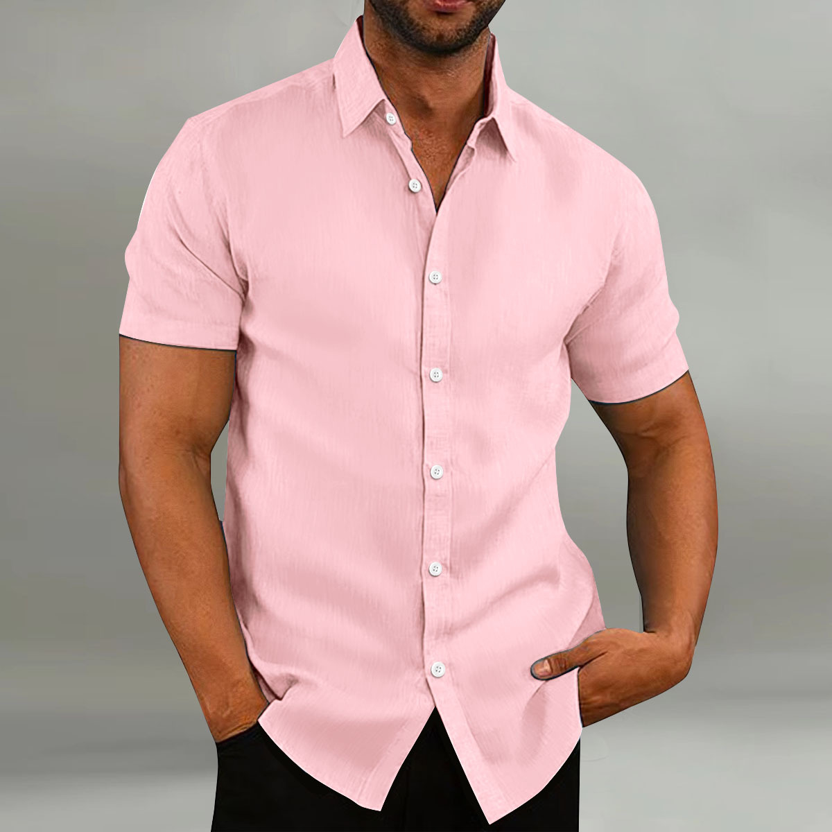 ⏰50% OFF Promotion - Men's Vintage Linen Cotton Loose Casual Short Sleeve Shirt – New Arrival