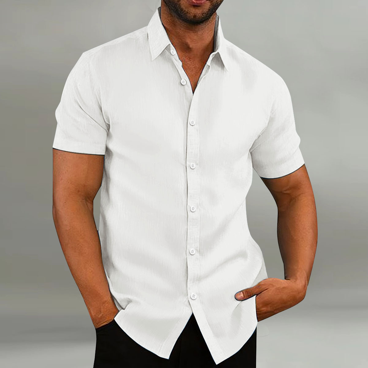 ⏰50% OFF Promotion - Men's Vintage Linen Cotton Loose Casual Short Sleeve Shirt – New Arrival