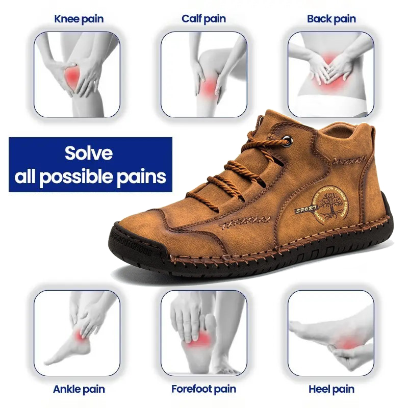 ⏰Limited Time Deal – 70% Off! Men's Vintage Hand - Stitched Comfortable Soft Leather Shoes