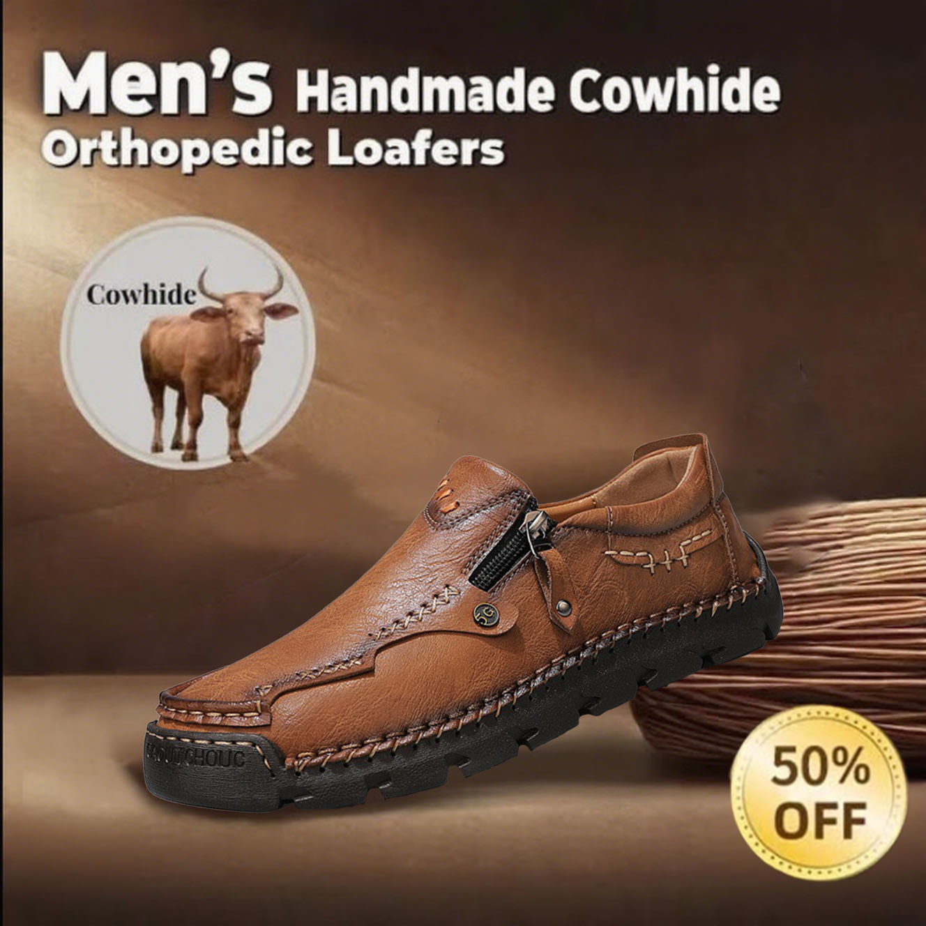 (🔥CLEARANCE SALE - 70% OFF)MEN'S CASUAL HANDMADE LEATHER BOOTS - PREVENT FOOT DISEASES