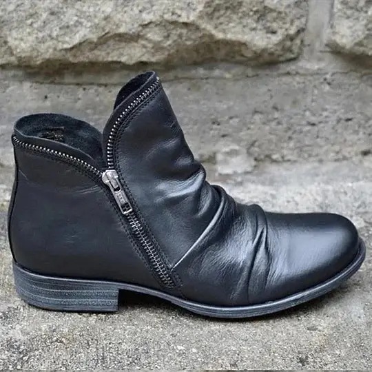 Last Day 59% OFF-Women Zipper Waterproof Ankle-Support Boots