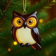 Fused Glass Birds Ornament