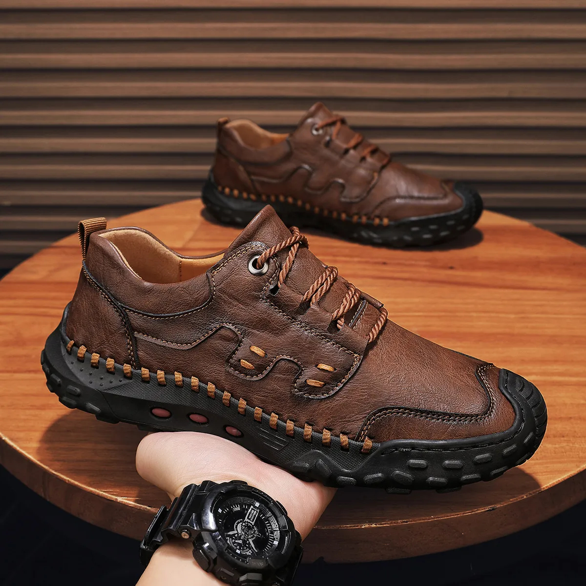 🔥Today 70% off🔥Men's handmade non-slip genuine leather orthopedic loafers