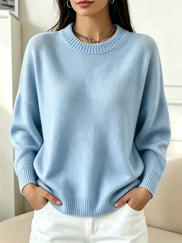 CLEARANCE SALE🔥Women's Classic Crew Neck Knit Sweater