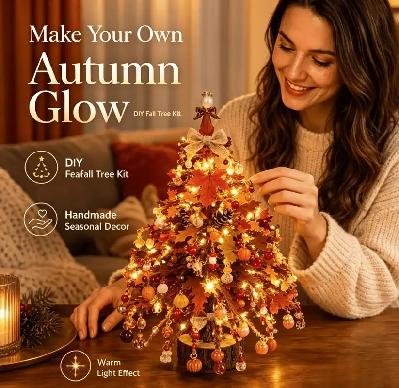 🎄✨ DIY Light-Up Glass Bead & Faux Pearl Christmas Tree Kit – Create Your Own Sparkling Holiday Decoration 💕