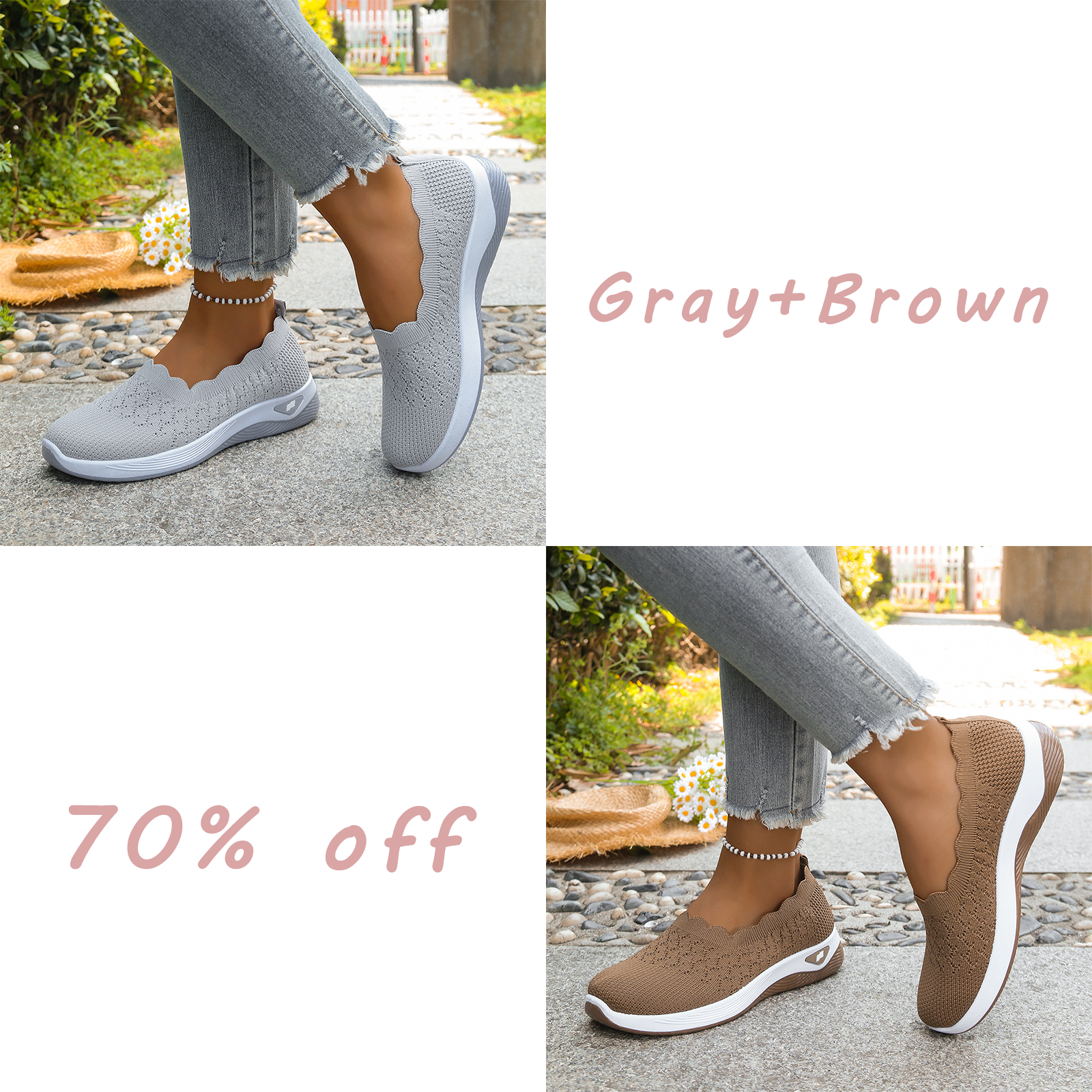 🔥Last day! 70% off!Women's Lightweight Breathable Walking Shoes