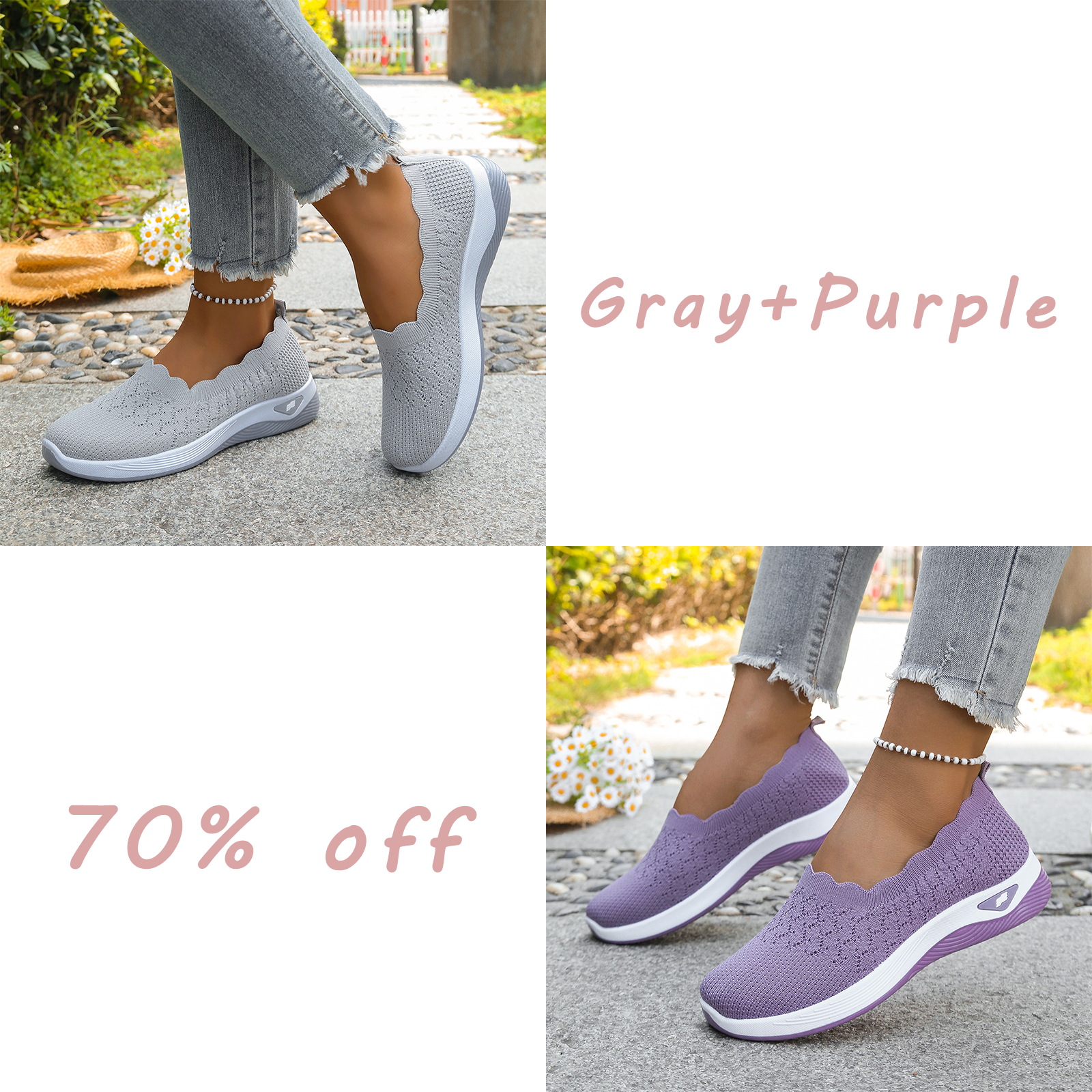 🔥Last day! 70% off!Women's Lightweight Breathable Walking Shoes