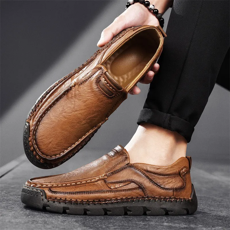 Eldcomf®Men's Handcrafted Cowhide Orthopedic Loafers - Wide Toe Box