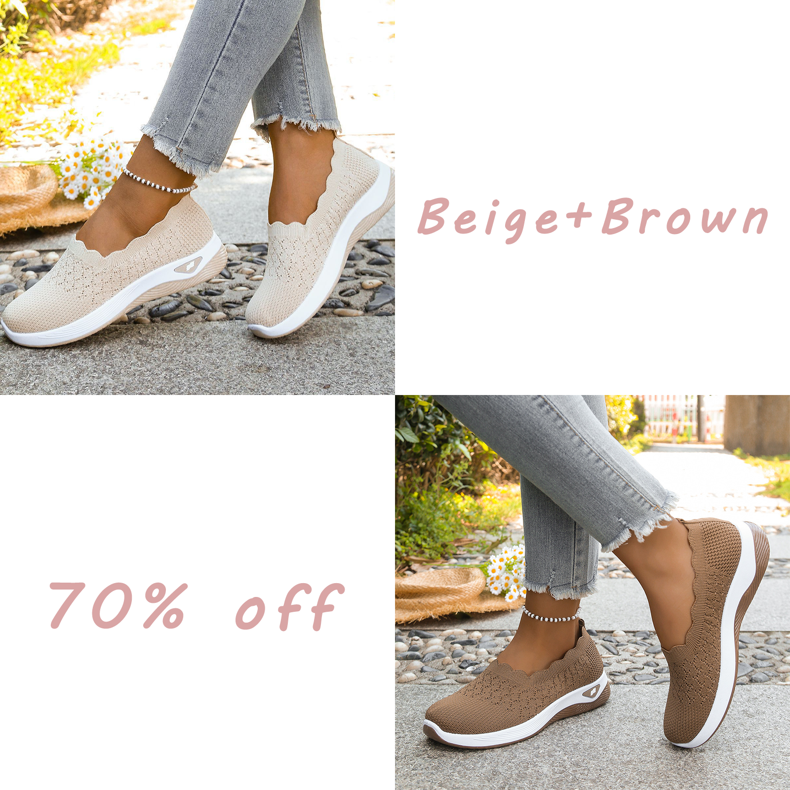 🔥Last day! 70% off!Women's Lightweight Breathable Walking Shoes