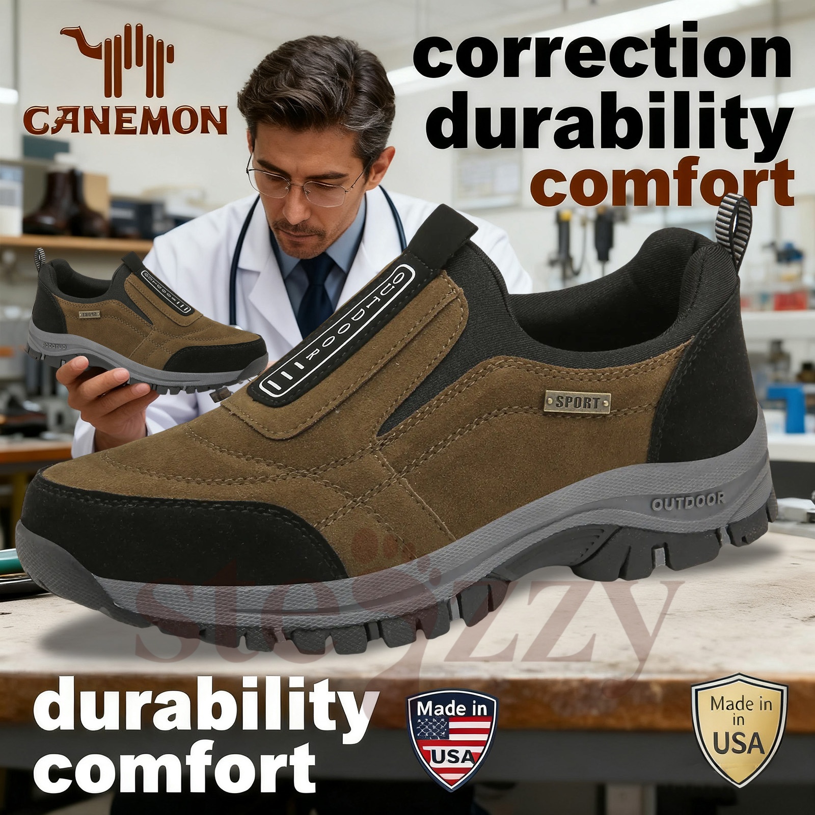 ⏰Promotion - 70% OFF🔥 Men Casual Leather Loafer Orthopedic Walking Shoes