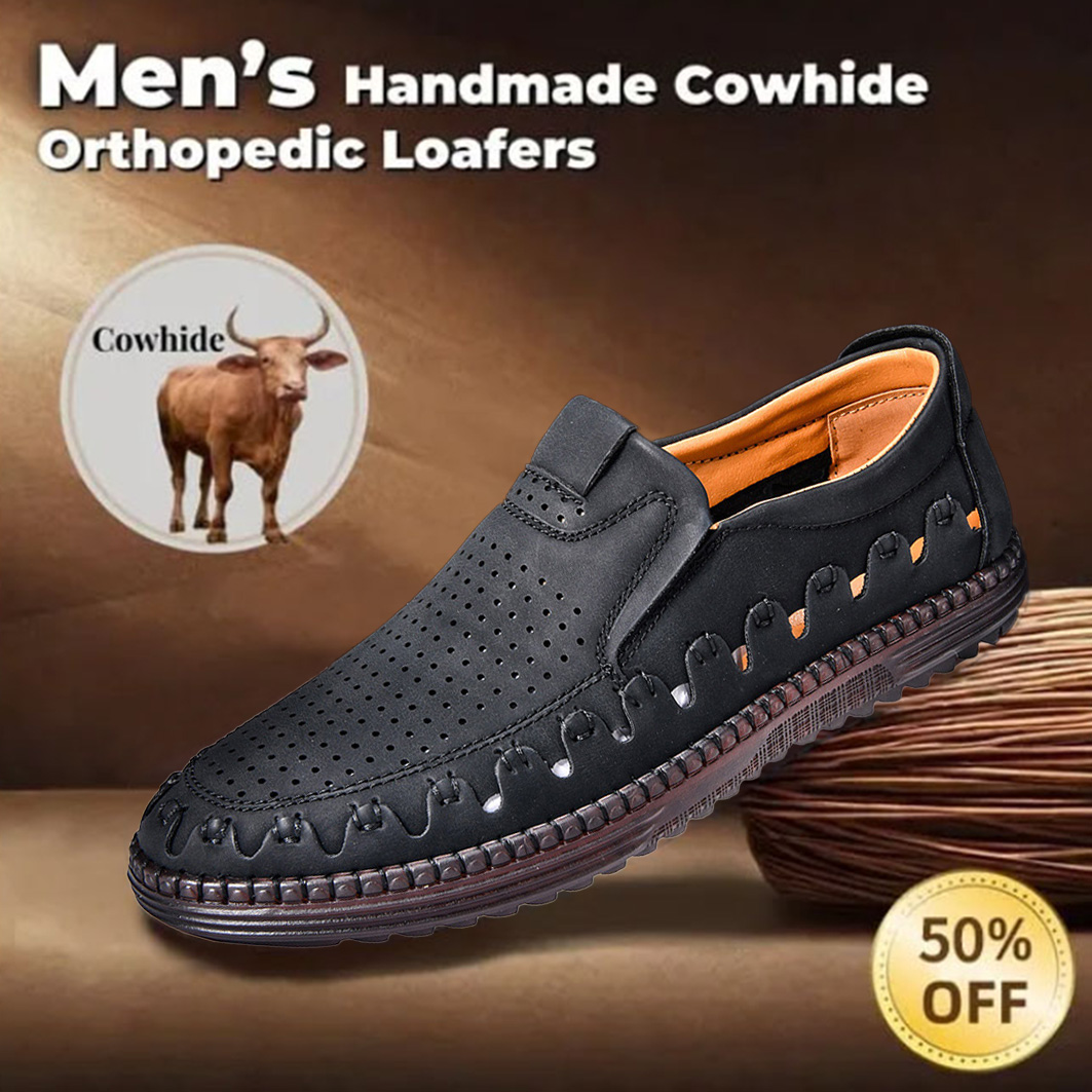 Last day for 50% off! 🔥⏱️ Christmas Sale ⏱️🔥 Men's Hollowed-out, Breathable, Hand-stitched Casual Shoes