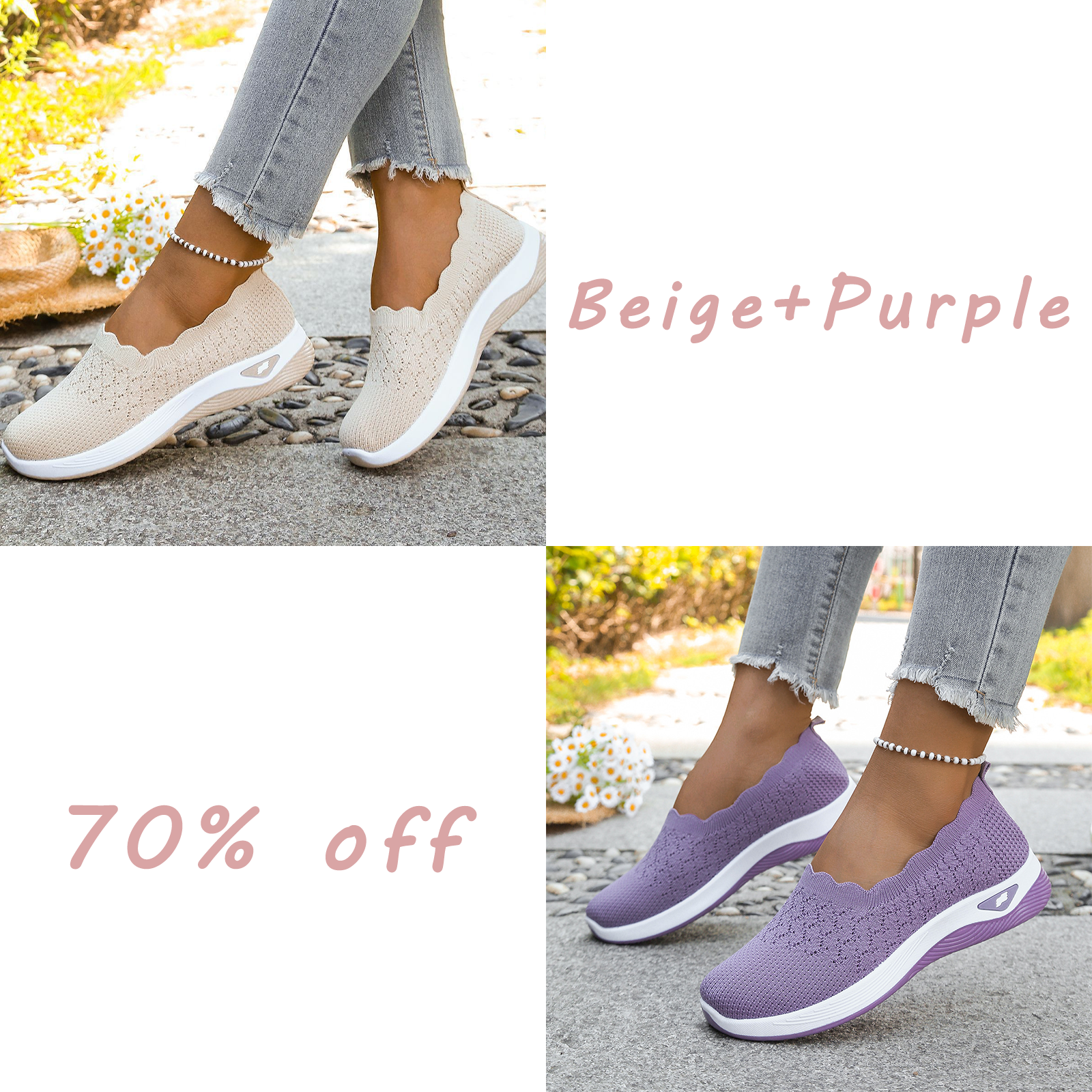 🔥Last day! 70% off!Women's Lightweight Breathable Walking Shoes