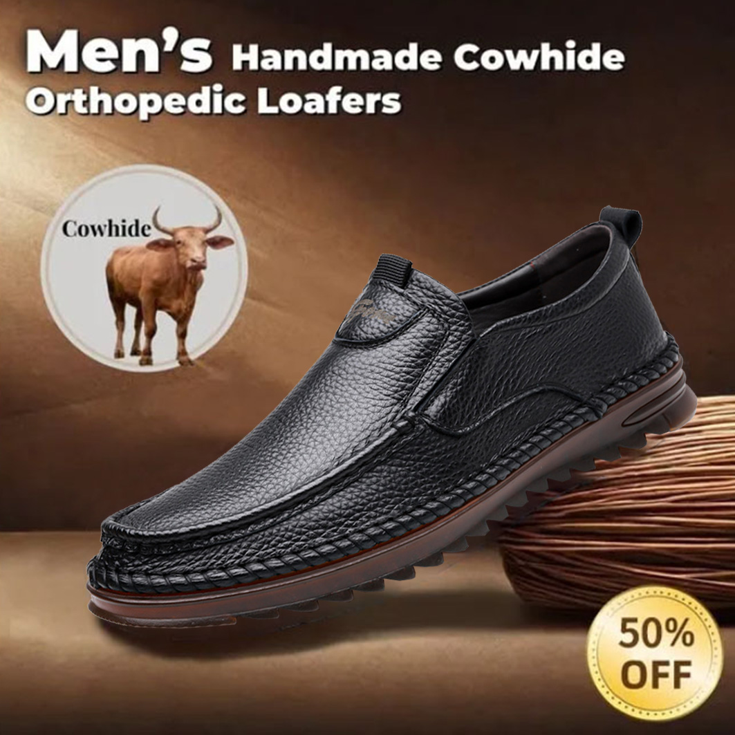 Last day to enjoy 50% off! 🔥⏱️ Christmas Sale ⏱️🔥 Men's genuine leather handmade casual shoes
