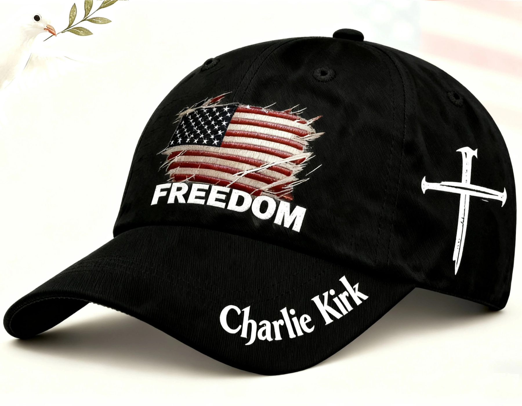 🔥LAST DAY 40% OFF - Liberty American flag print baseball cap