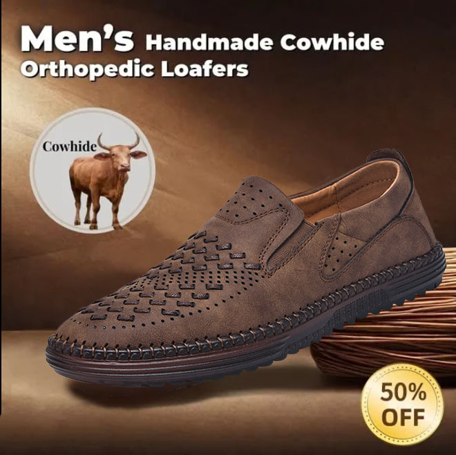 Last day for 50% off! 🔥⏱️ Christmas Sale ⏱️🔥 Men's Hollowed-out, Breathable, Hand-stitched Casual Shoes