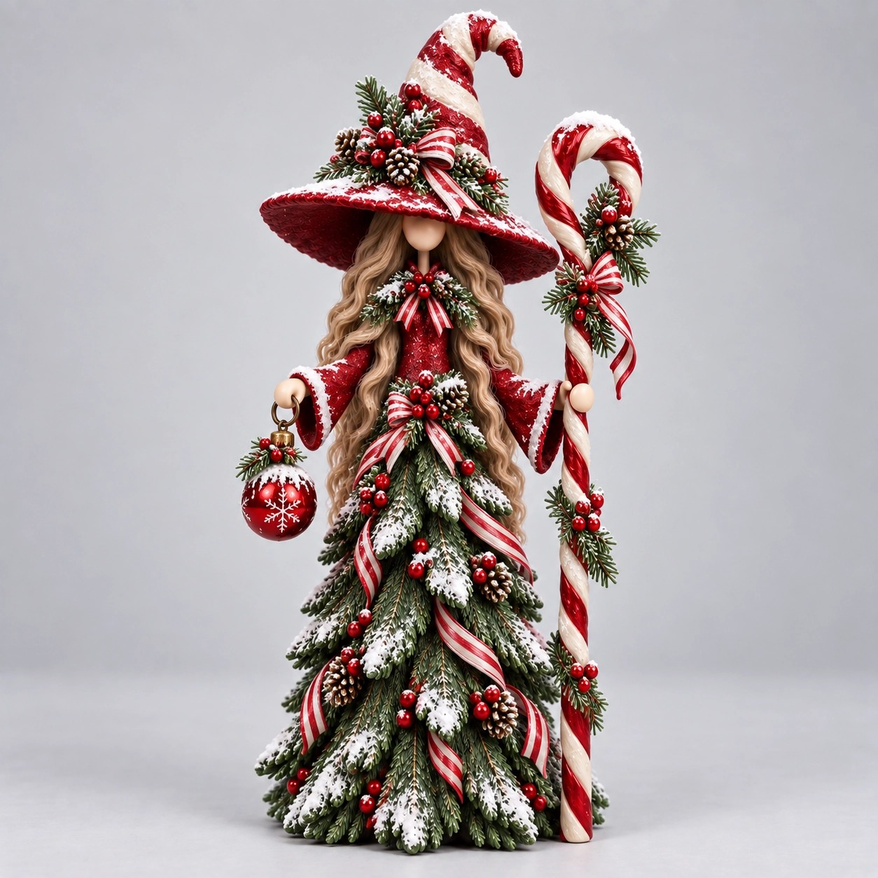 Whimsical Christmas Witch Resin Figurine Collection