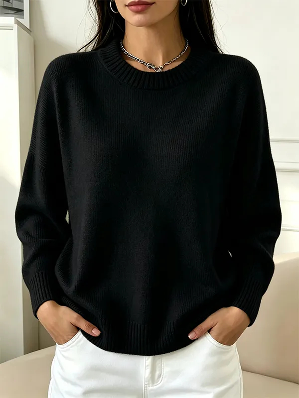 CLEARANCE SALE🔥Women's Classic Crew Neck Knit Sweater