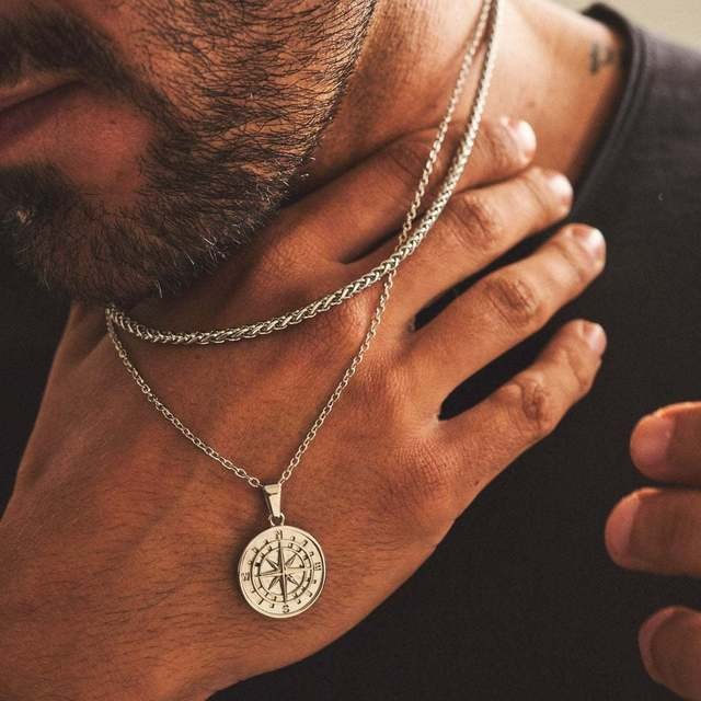 🔥25% OFF🔥 Cross & Compass Pendant Necklaces, Stainless Steel