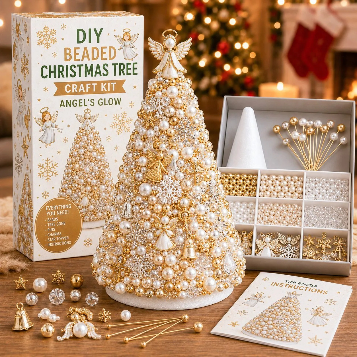 🎄 DIY Beaded Christmas Tree Craft Kit