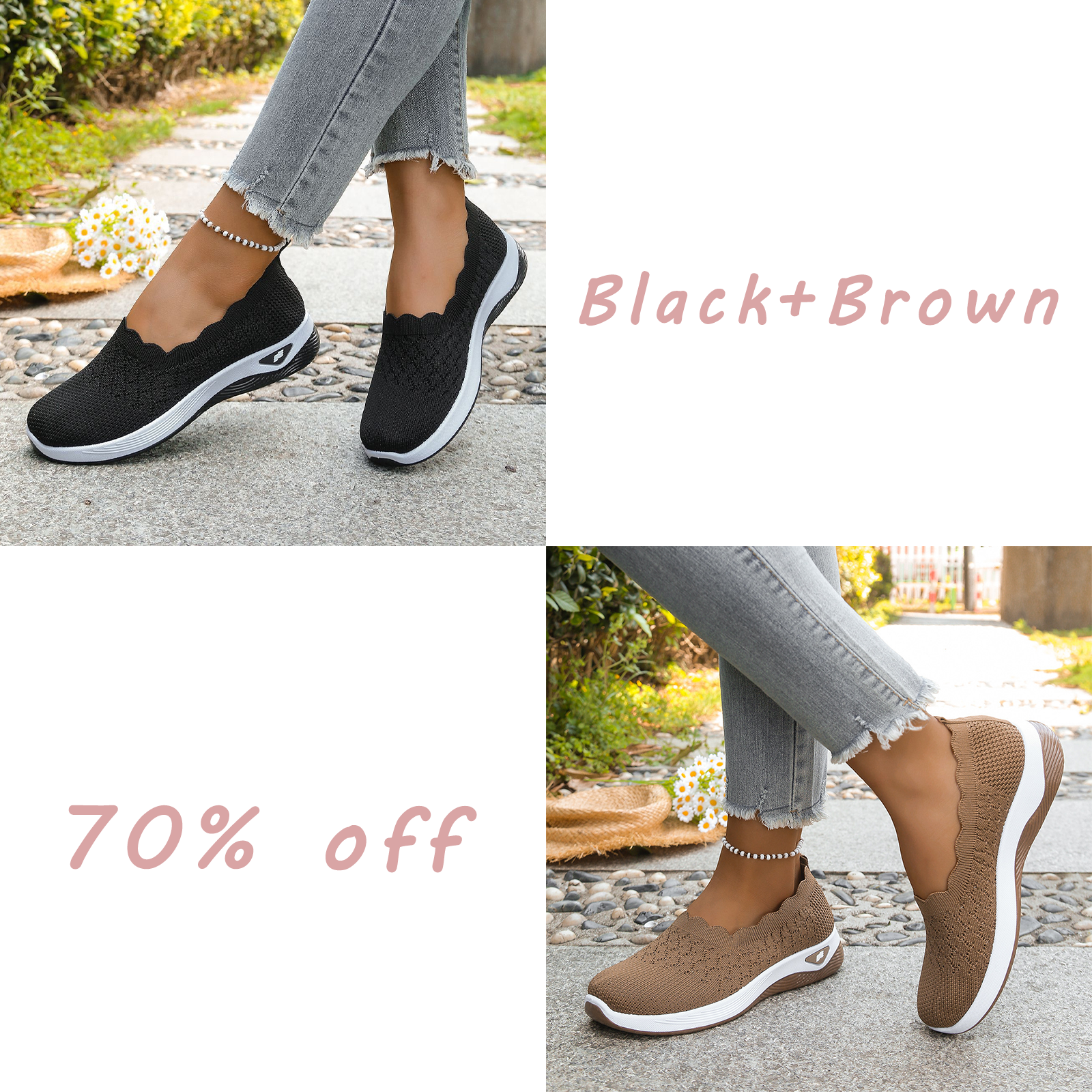 🔥Last day! 70% off!Women's Lightweight Breathable Walking Shoes