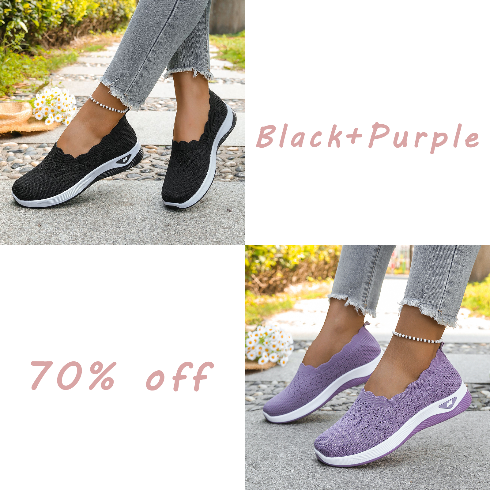 🔥Last day! 70% off!Women's Lightweight Breathable Walking Shoes