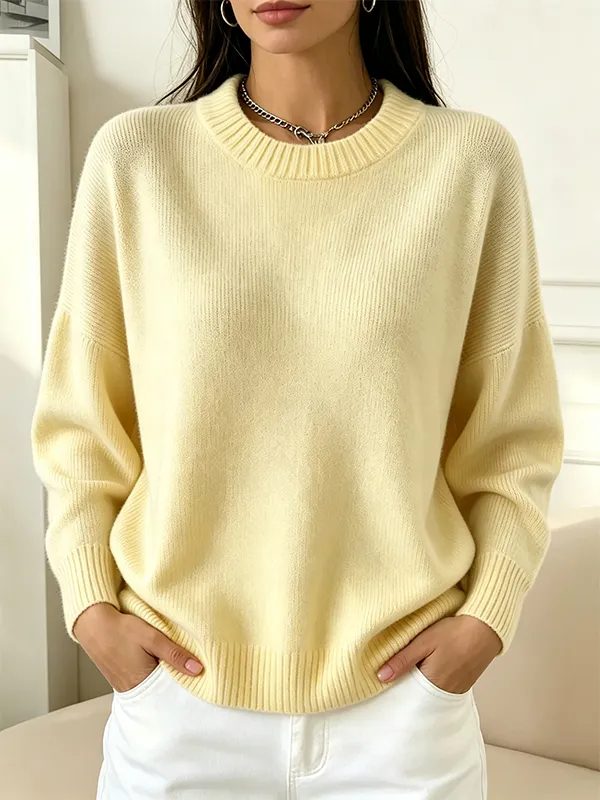 CLEARANCE SALE🔥Women's Classic Crew Neck Knit Sweater