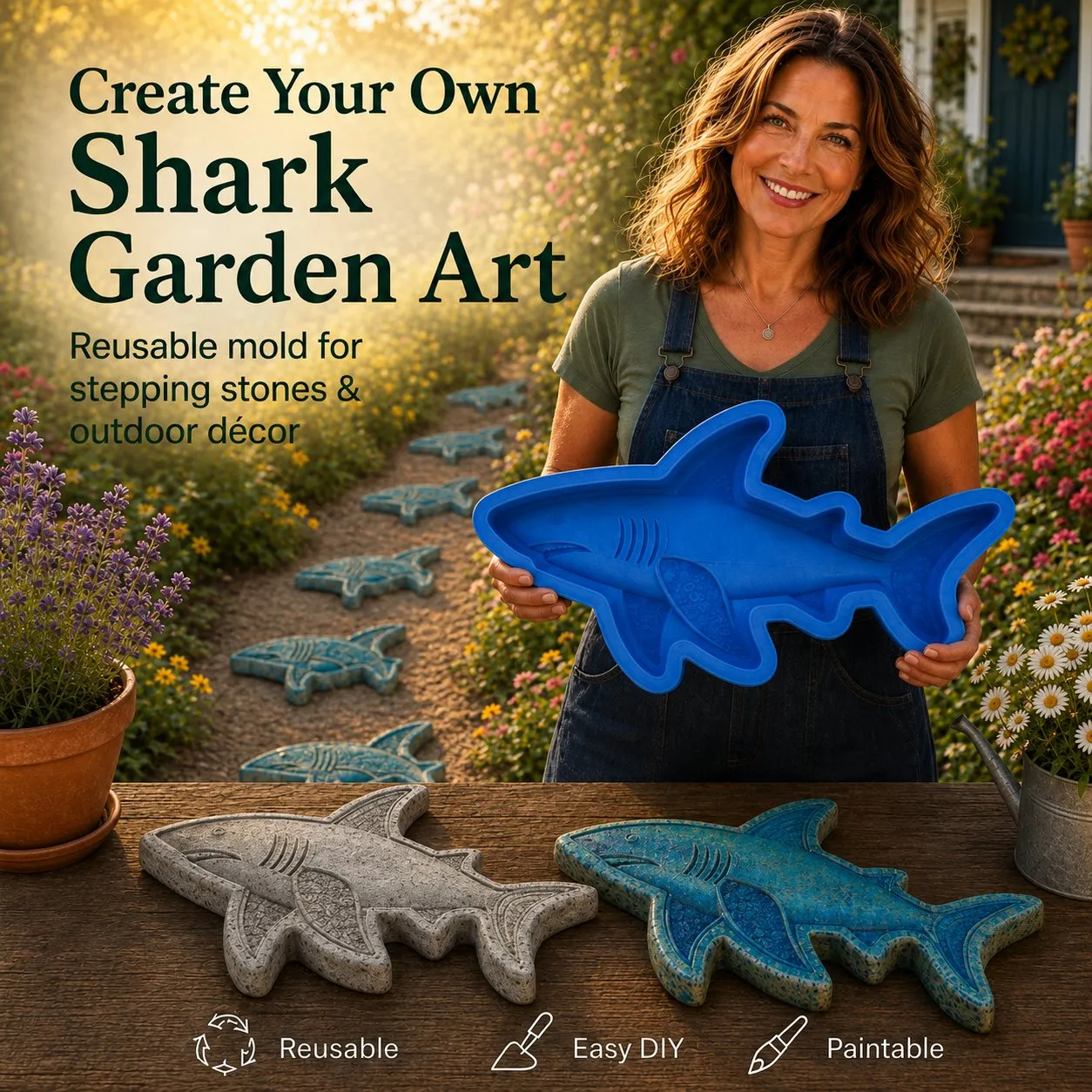 💥 LAST DAY 50% OFF🌊 Reusable Ocean Theme Garden Art Mold – Make Your Garden Truly One of a Kind