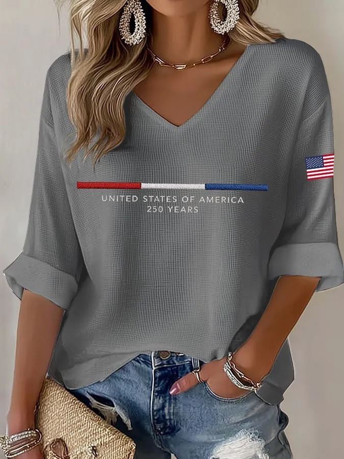 USA 250th Anniversary Waffle Knit Tee - Limited Edition.