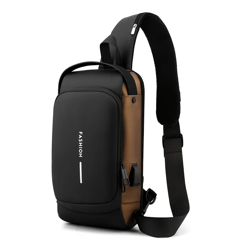Diebstahlsichere Umhängetasche – USB-Ladeanschluss, wasserabweisend & mit Zahlenschloss