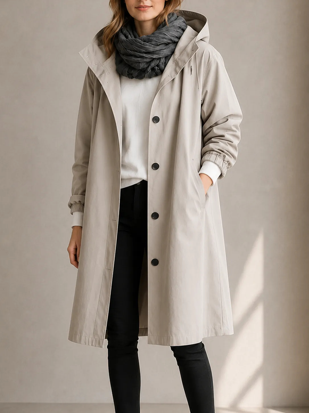 Water Resistant Oversized Hooded Windbreaker Rain Jacket