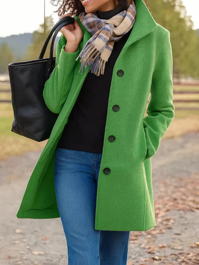 Clearance Sale 🔥 Elegant Retro Stand Collar Wool Winter Coat for Women