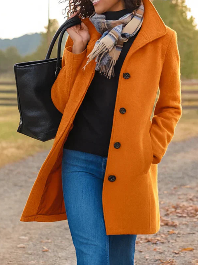 Clearance Sale 🔥 Elegant Retro Stand Collar Wool Winter Coat for Women