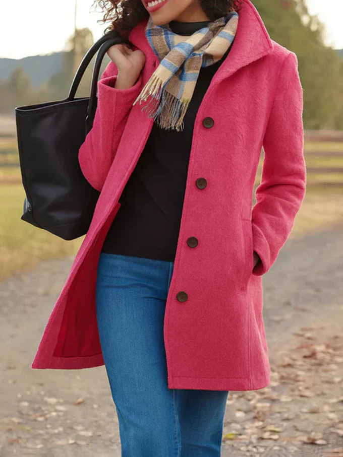Clearance Sale 🔥 Elegant Retro Stand Collar Wool Winter Coat for Women