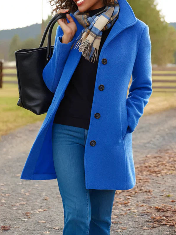 Clearance Sale 🔥 Elegant Retro Stand Collar Wool Winter Coat for Women