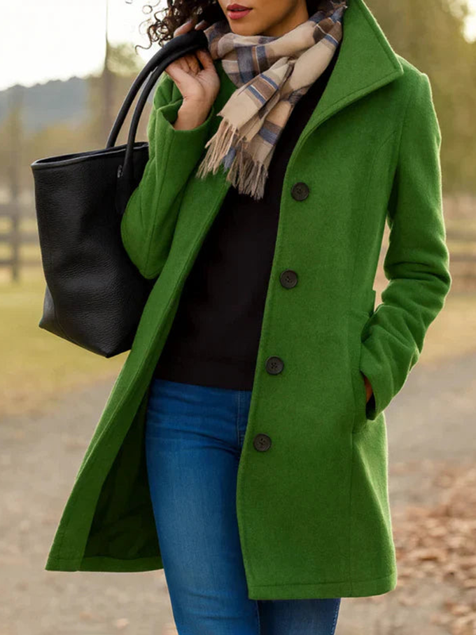 Clearance Sale 🔥 Elegant Retro Stand Collar Wool Winter Coat for Women
