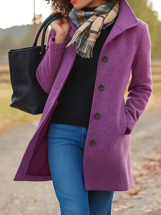 Clearance Sale 🔥 Elegant Retro Stand Collar Wool Winter Coat for Women