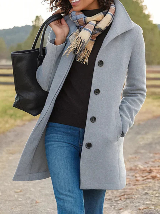 Clearance Sale 🔥 Elegant Retro Stand Collar Wool Winter Coat for Women
