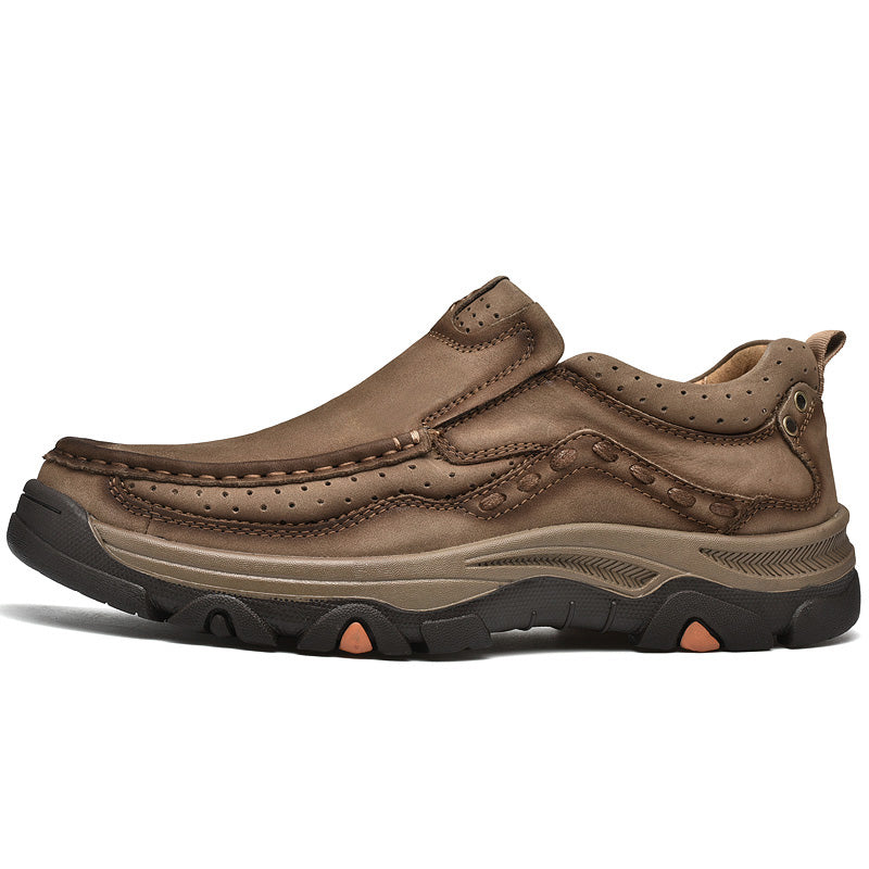 Eldcomf®— Mens Slip On Leather Casual Walking Shoes