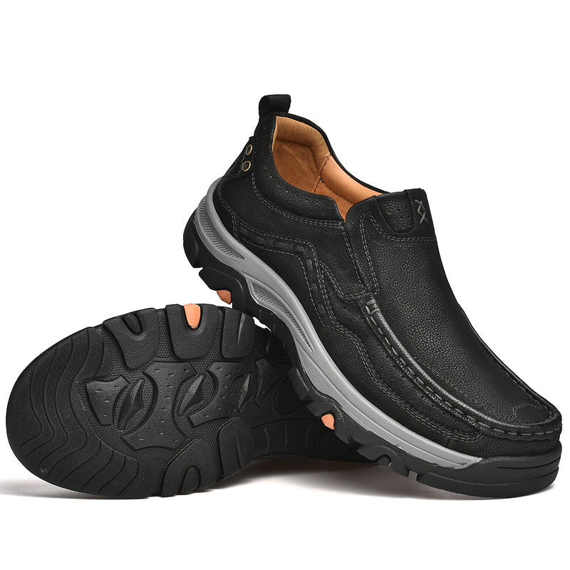 Eldcomf®— Mens Slip On Leather Casual Walking Shoes