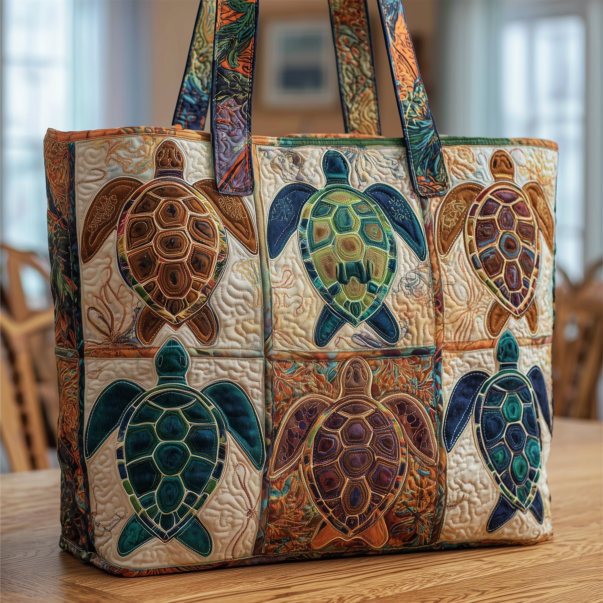 Turtle Quilted Tote Bag GFTOMA1802