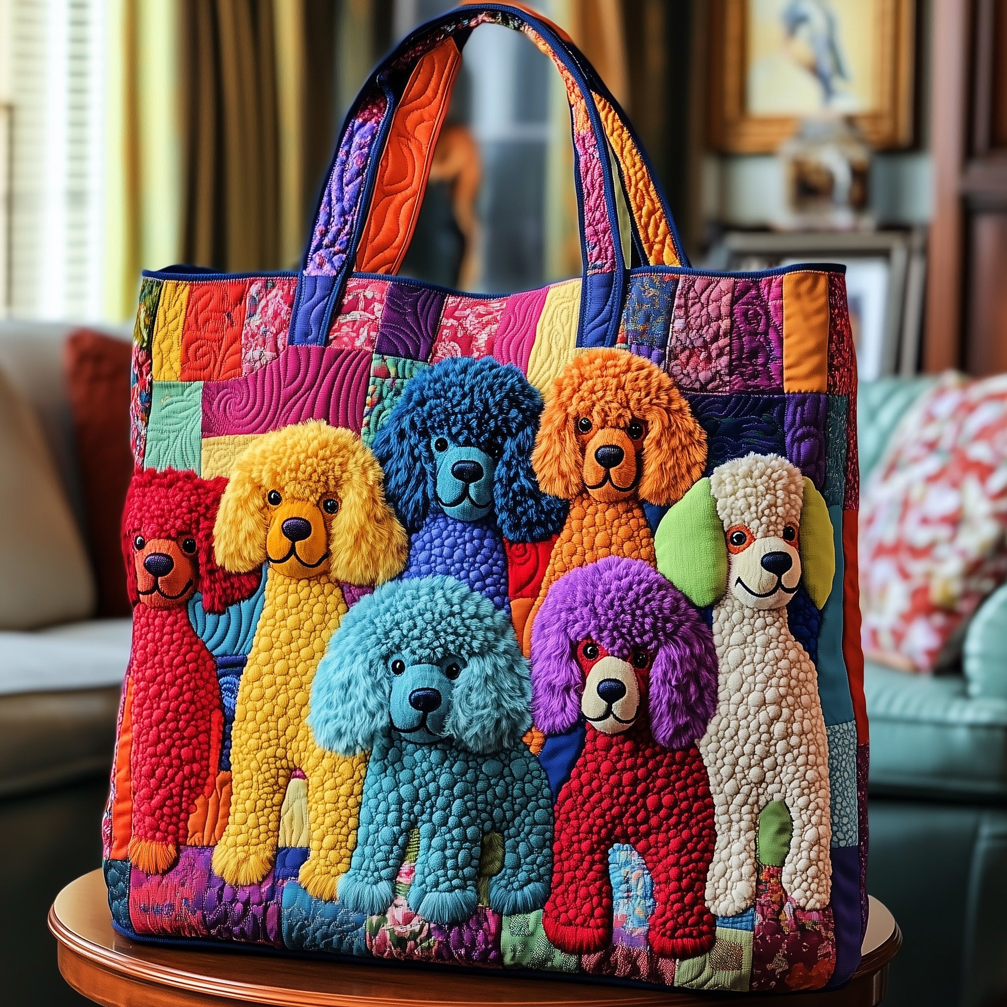 Poodle Quilted Tote Bag GFTOTP8784