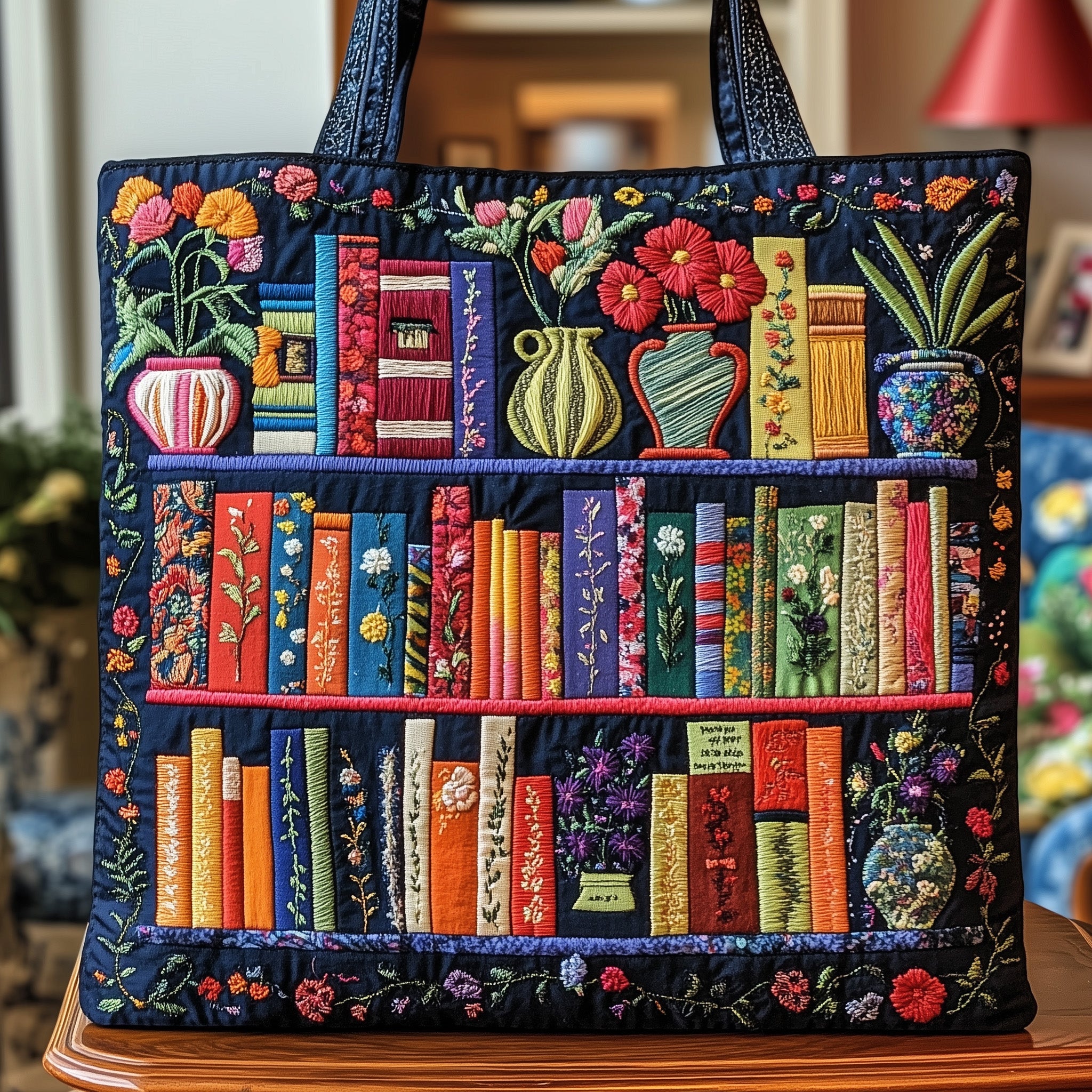 Bookish Quilted Tote Bag GFTOTP8843