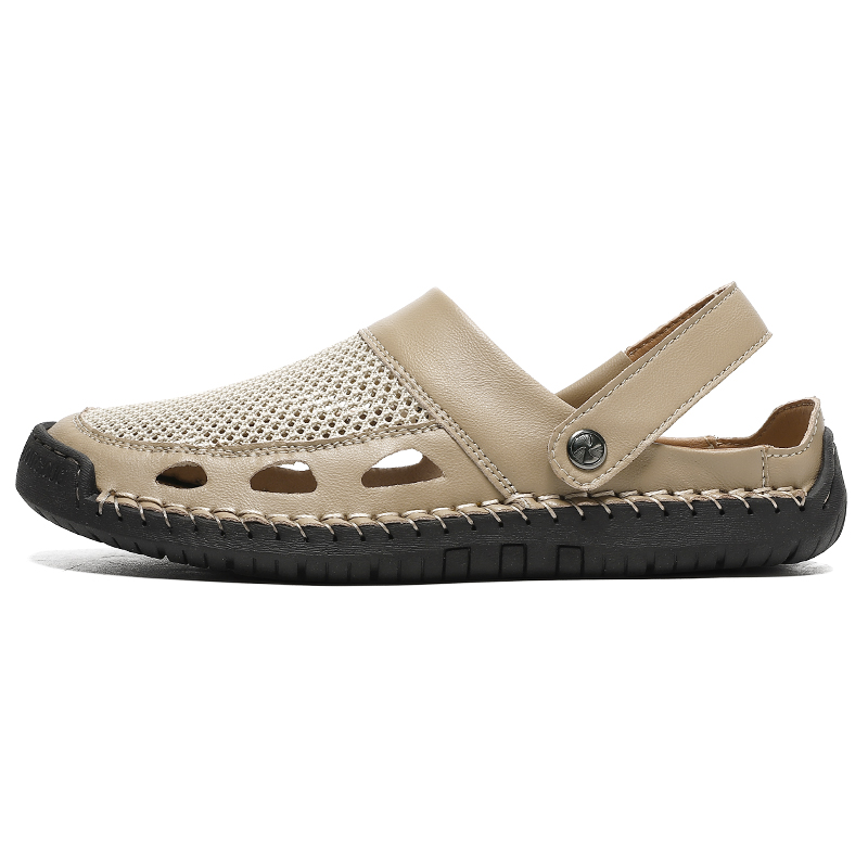 🔥Last Day 60% OFF🔥Men's Premium Leather Closed-Toe Sandals - Non-Slip Outdoor Summer Shoes